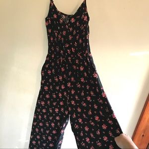 Black Floral Jumpsuit